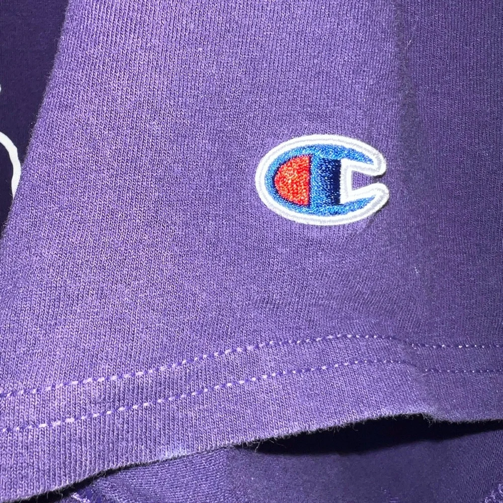 Champion Kansas State Wildcats Dad Men’s XL T-Shirt Purple‎ and White, GUC - Picture 3 of 4